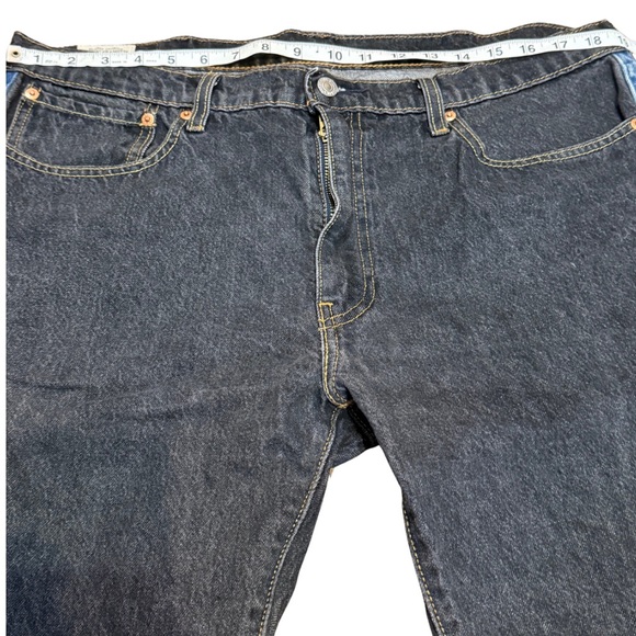 Levi’s Hi-Ball W38 Jeans - Dark‎ Wash w/ Blue Side Logo Stripe - Picture 7 of 13